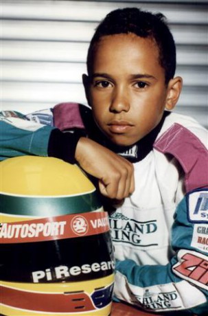 Il piccolo Lewis ai tempi dei kart
