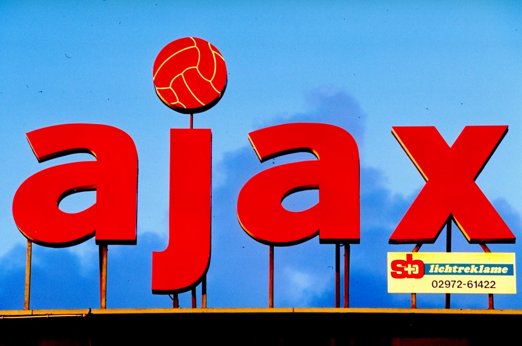 March 1996: General view of the Ajax sign out side the stadium in Amsterdam, Holland. Mandatory Credit: Gary M Prior/Allsport