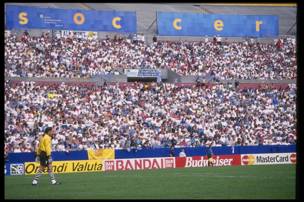19 MAY 1996: Tony Meola #1 of the New York/New Jersey Metrostars looks on during an MLS game against the New England Revolution played at Foxboro Stadium in Foxboro, Massachusetts. The Revolution won the game, 2-0. Mandatory Credit: Doug Pensinger /All